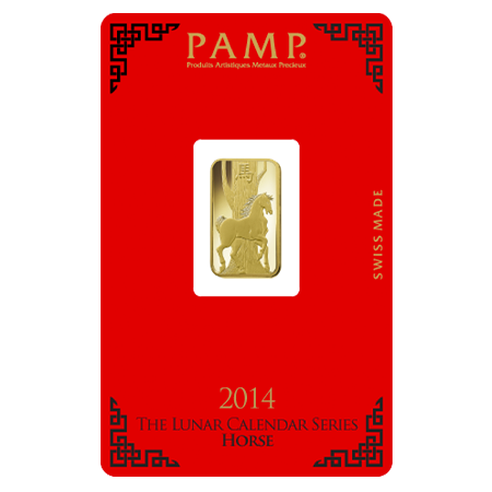 2014 5 Gram Lunar Horse - PAMP